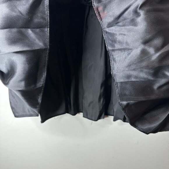 Vintage Gunne Sax Jessica McClintock Black Strapless Ruffled Rosette Dress 8 - Picture 5 of 13